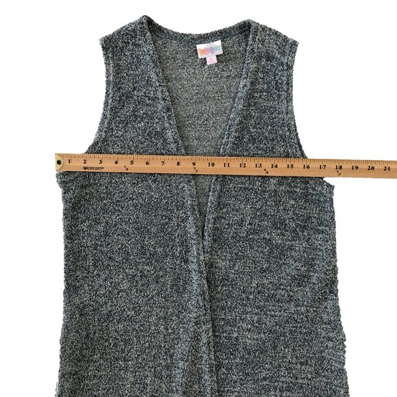 LulaRoe Womens S Navy Blue White Joy Duster Vest - Picture 4 of 7